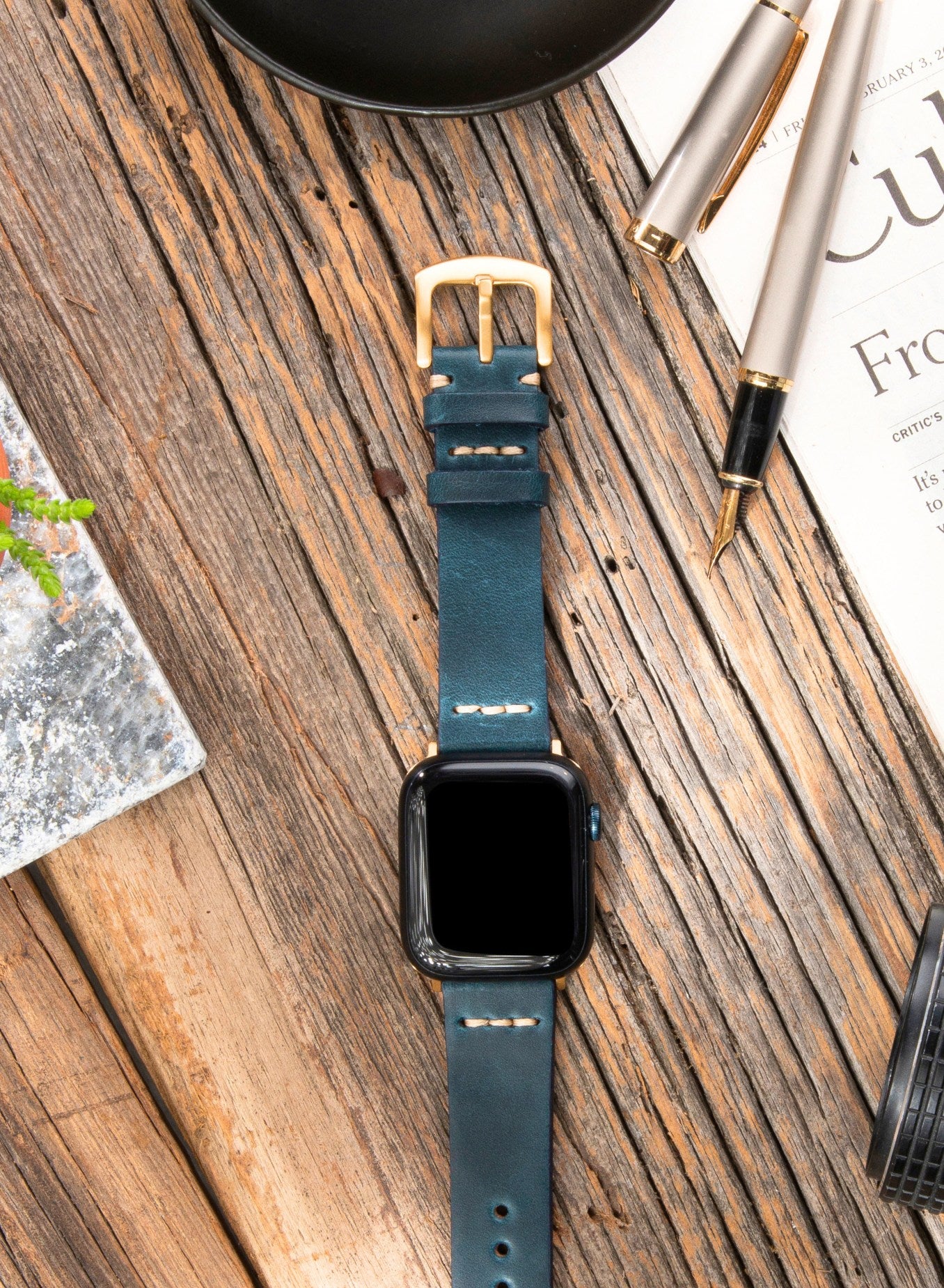 Apple Watch Musap Leather Strap - Blue