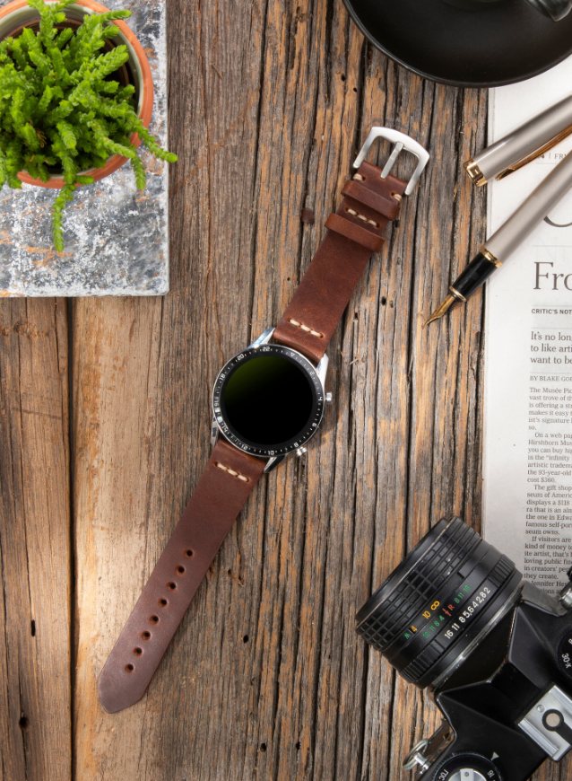 Classic Watch Musap Leather Strap - Brown