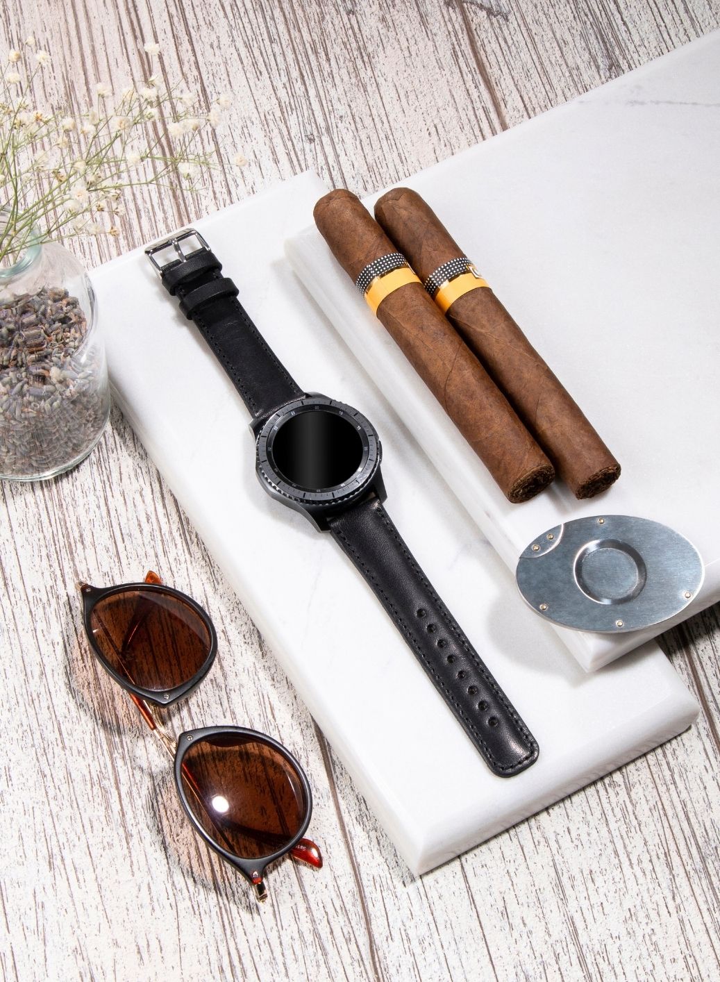 Classic Watch Fullup Leather Strap - Black