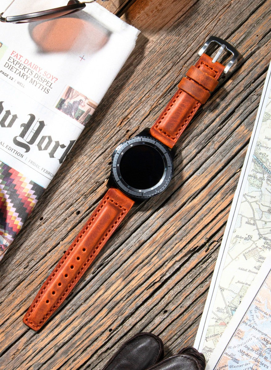 Classic Watch Samcrazy Leather Strap - Camel