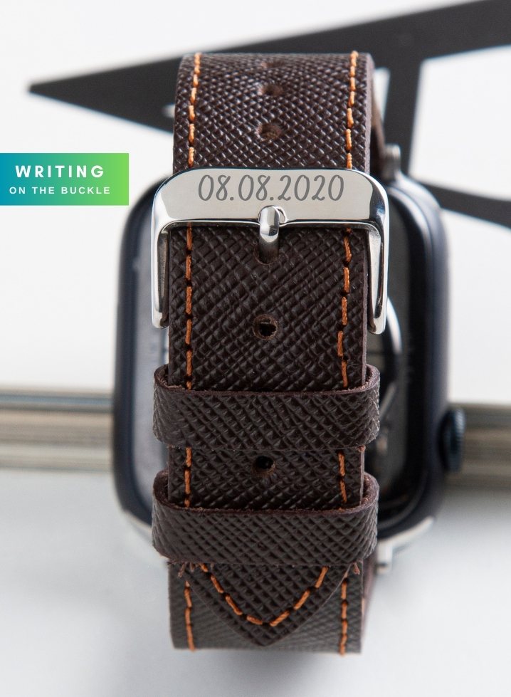 Apple Watch Saffiano Leather Strap - Brown