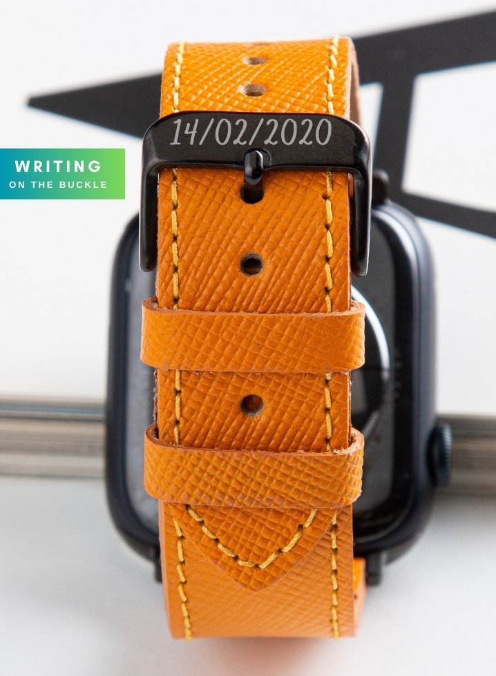 Apple Watch Saffiano Leather Strap - Yellow
