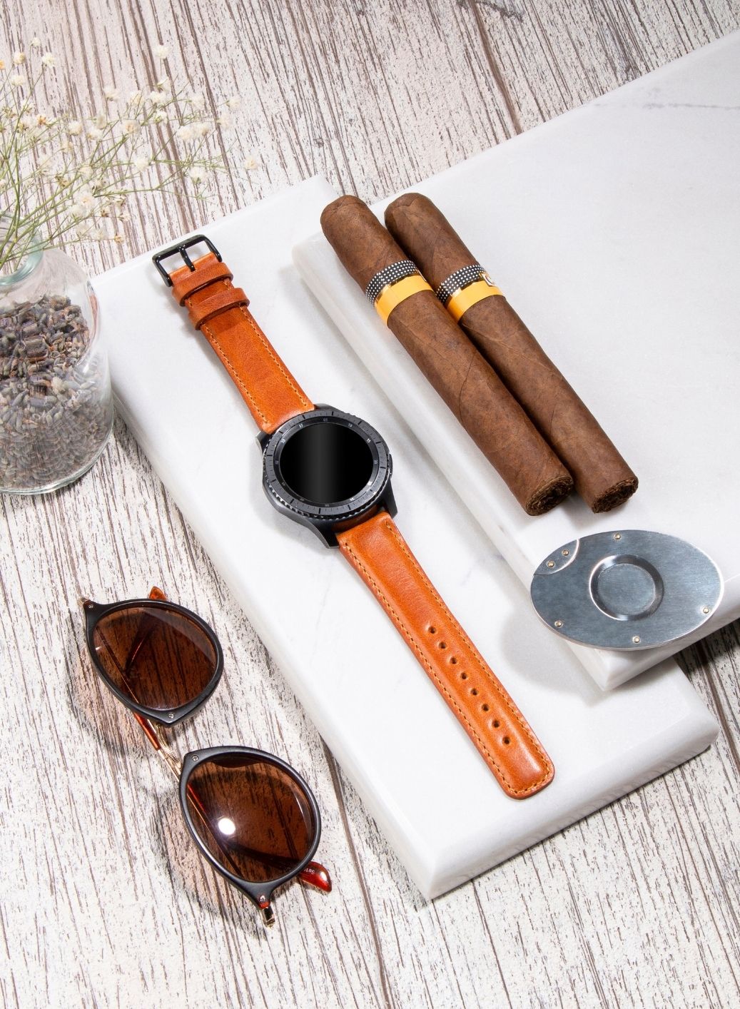 Classic Watch Fullup Leather Strap - Tan