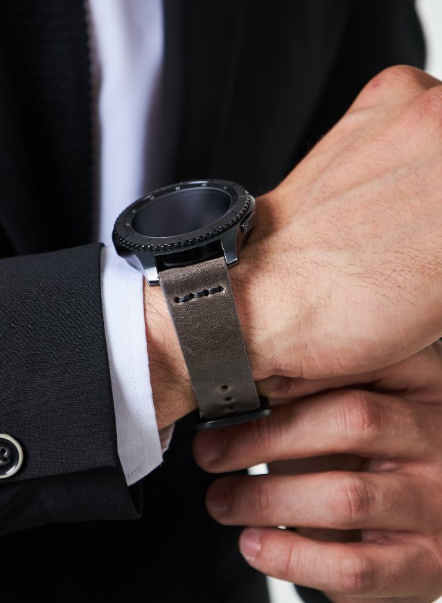Samsung Watch Musap Leather Strap - Gray