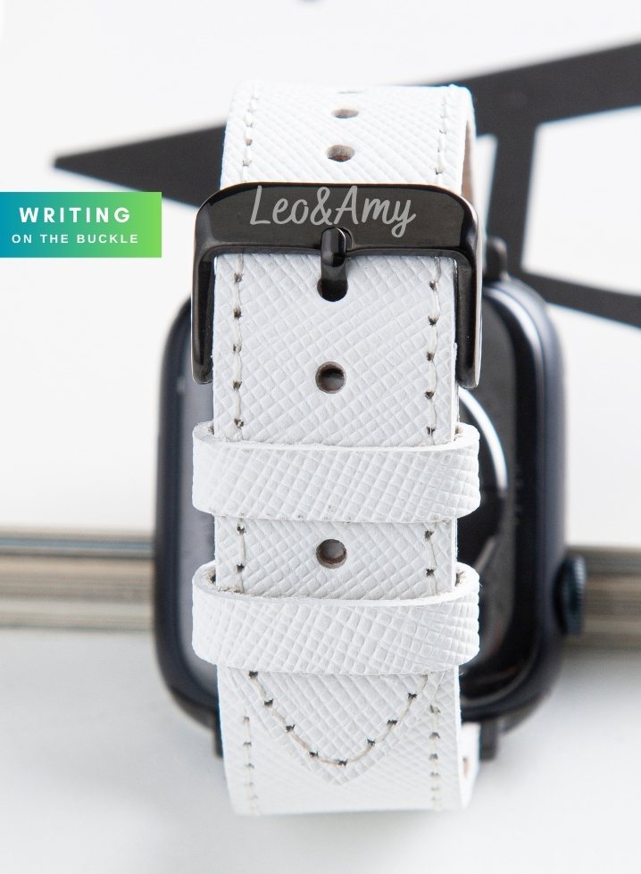 Apple Watch Saffiano Leather Strap - White