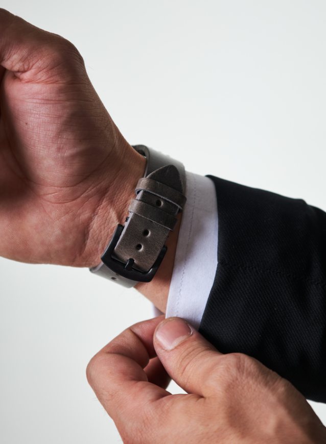 Samsung Watch Musap Leather Strap - Gray