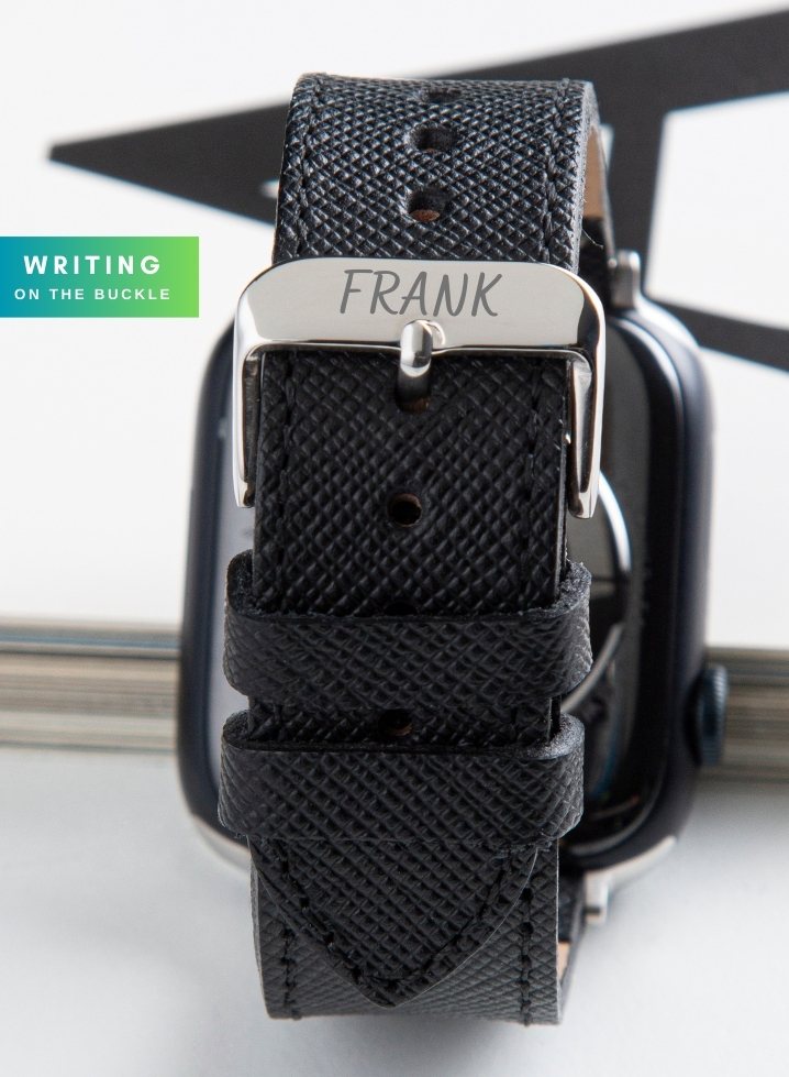 Apple Watch Saffiano Leather Strap - Black