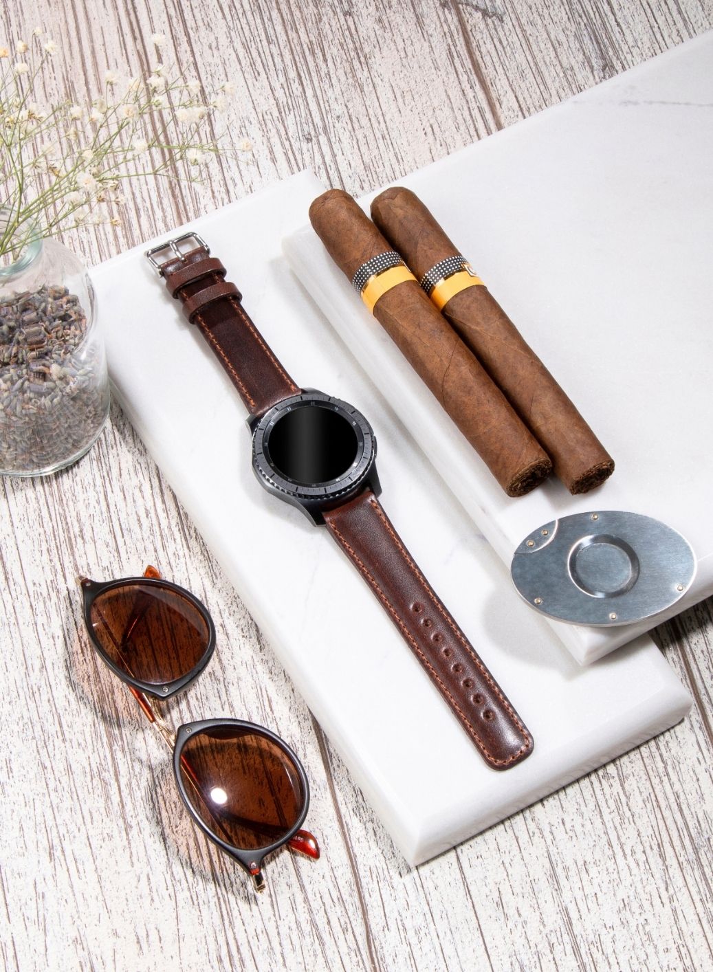 Classic Watch Fullup Leather Strap - Brown