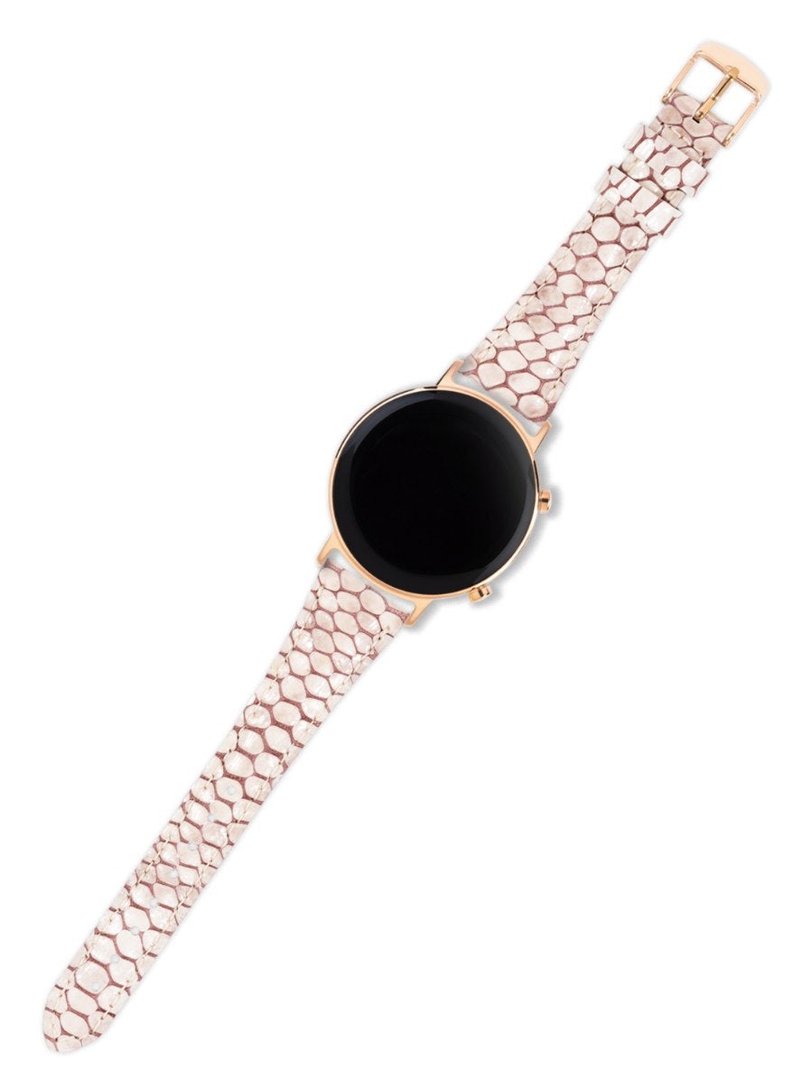 Samsung Watch Crop Women Leather Strap - White