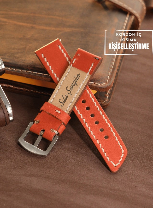 Samsung Watch Pueblo Leather Strap - Orange
