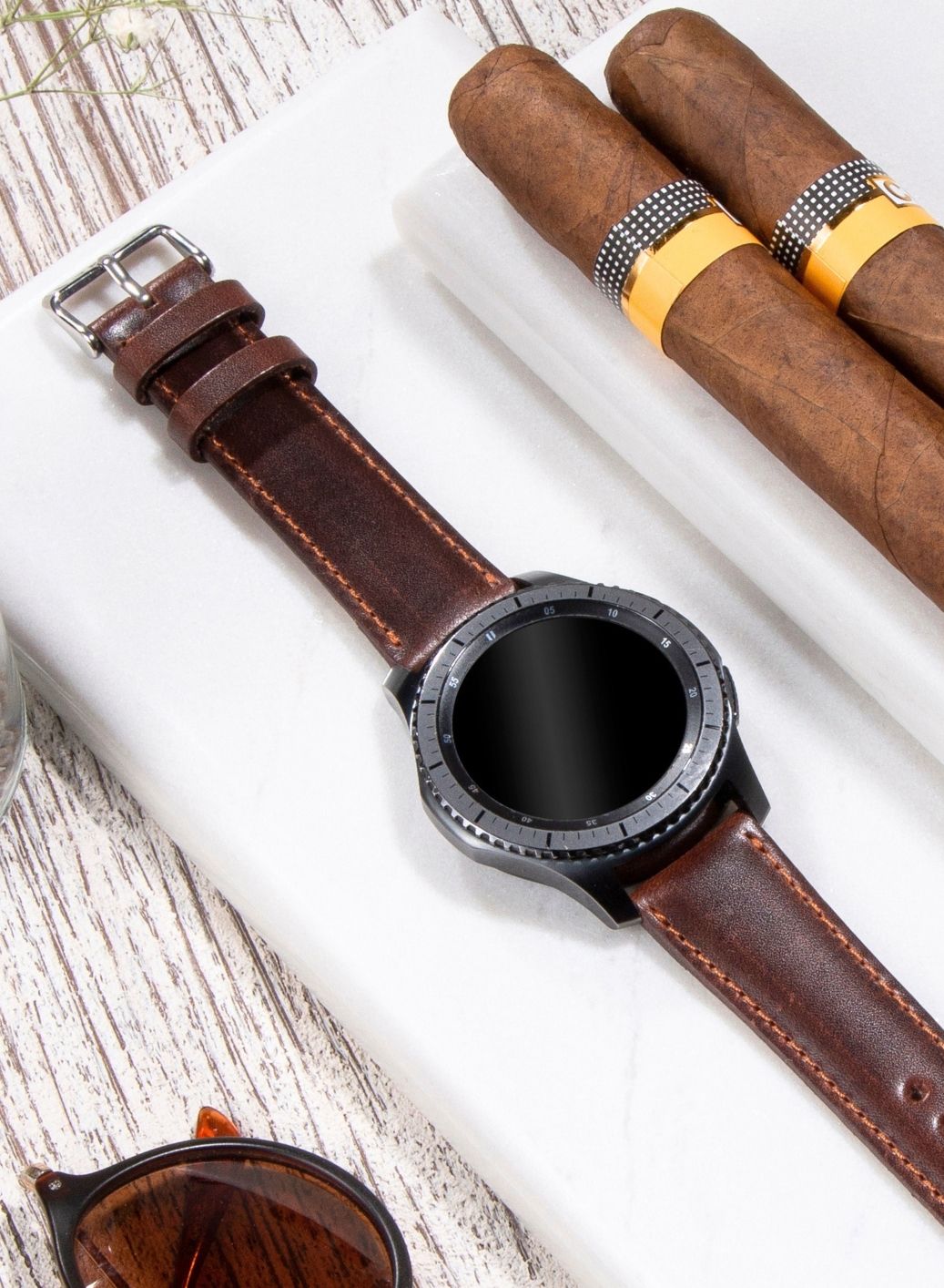 Classic Watch Fullup Leather Strap - Brown