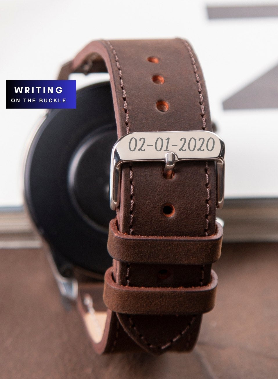 Classic Watch Crazy Leather Strap - Brown