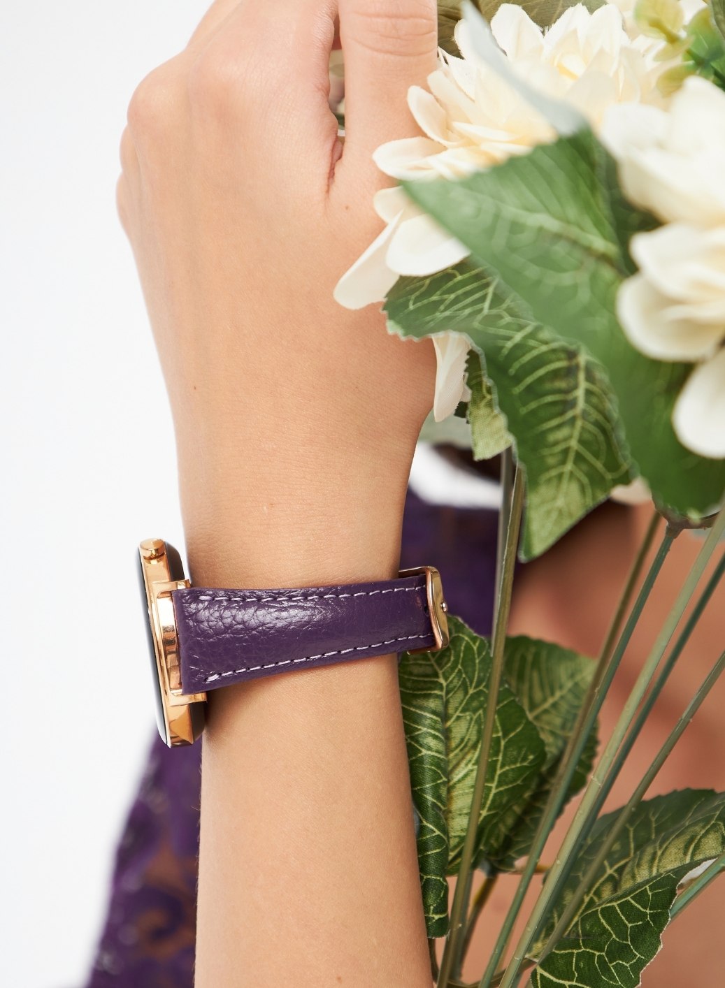 Classic Watch Pupi Women Leather Strap - Purple