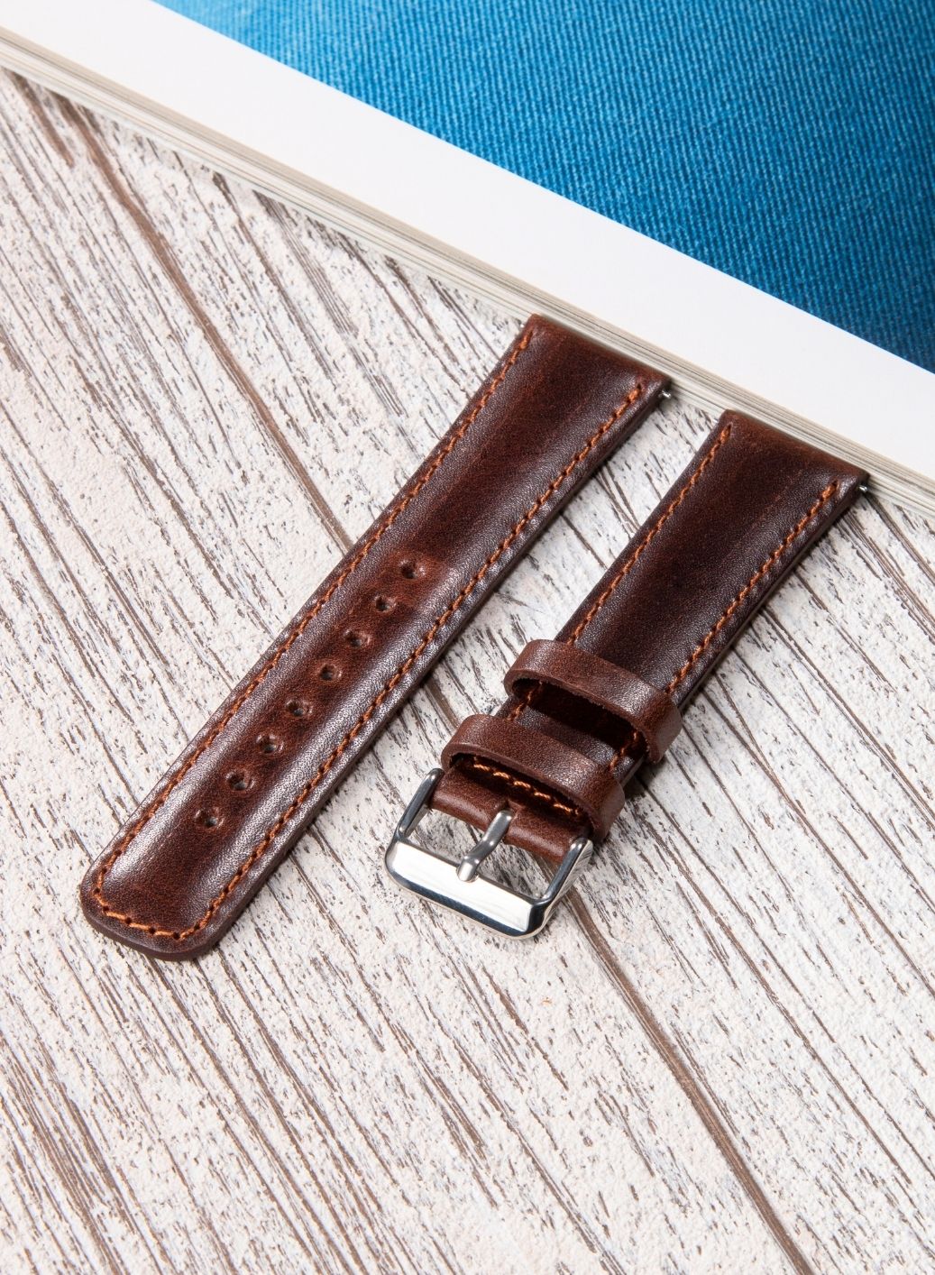 Classic Watch Fullup Leather Strap - Brown