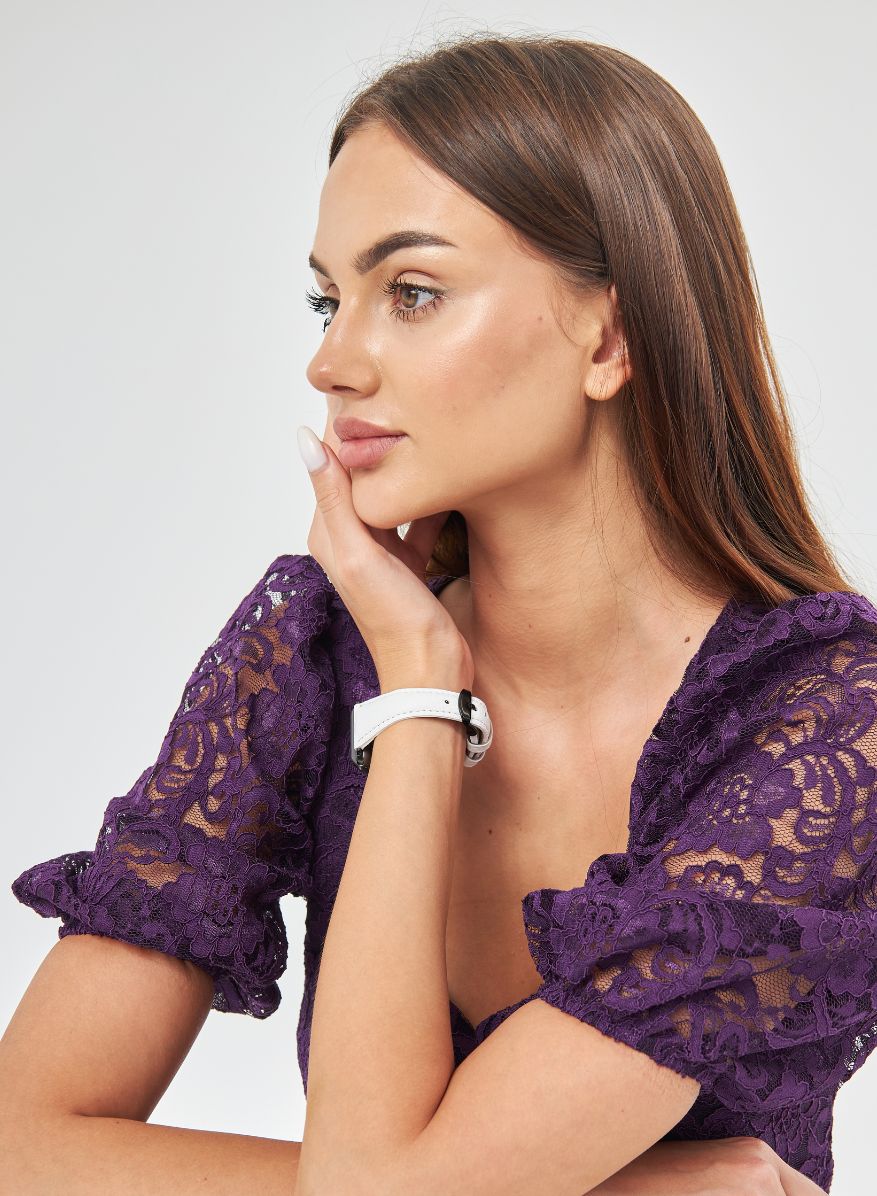 Apple Watch Pupi Leather Women Strap - White