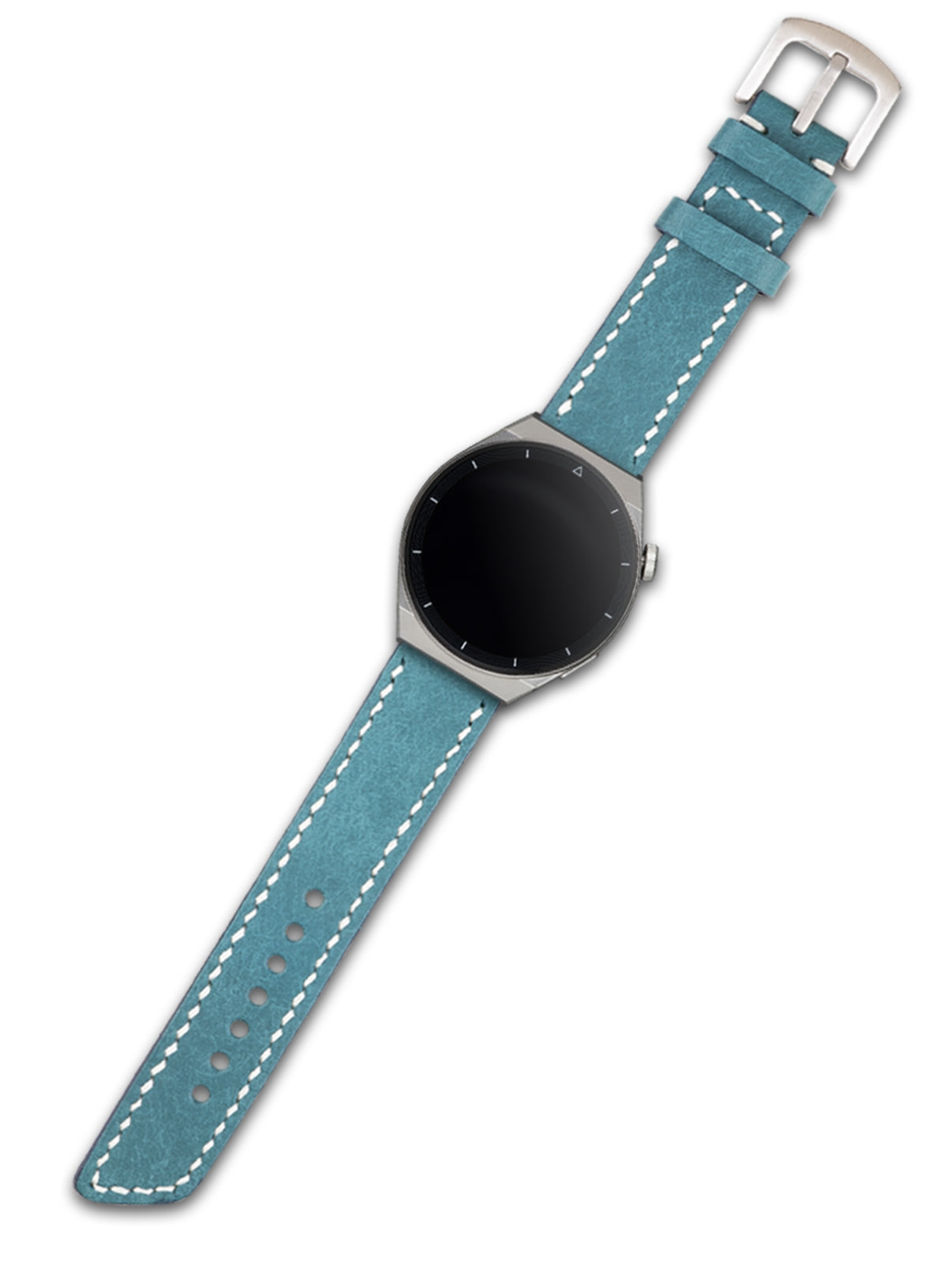 Garmin Watch Leather Strap Blue - Pueblo
