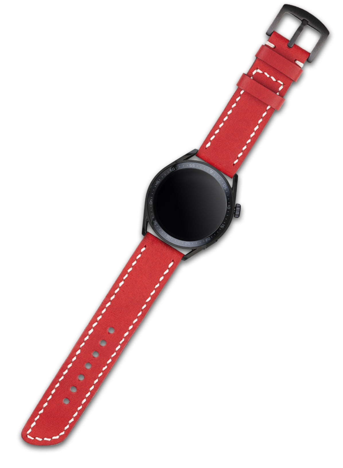 Garmin Watch Leather Strap Red - Pueblo