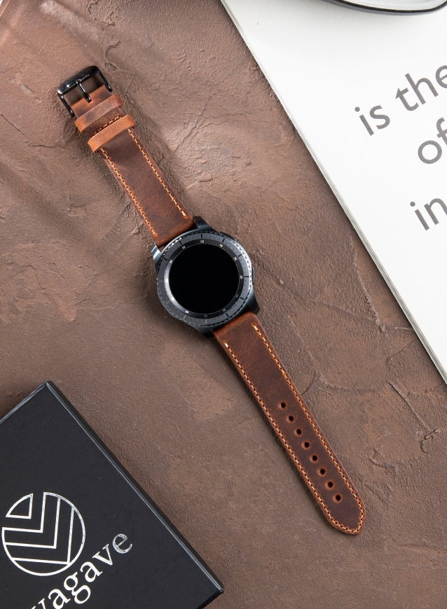 Classic Watch Crazy Leather Strap - Tan