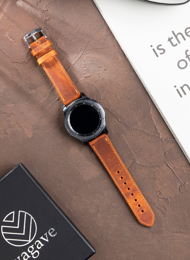 Classic Watch Crazy Leather Strap - Camel