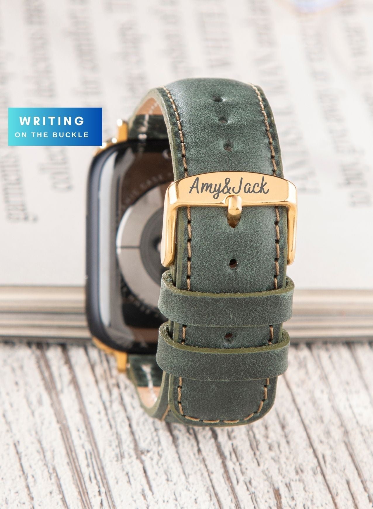 Apple Watch Fullup Leather Strap - Green