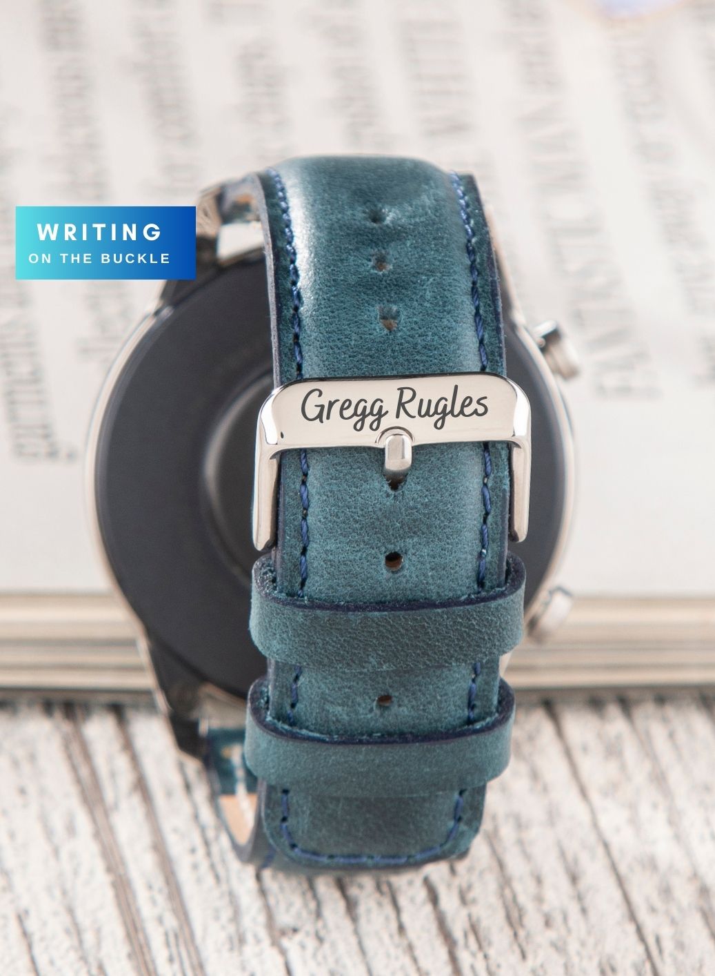 Classic Watch Fullup Leather Strap - Blue