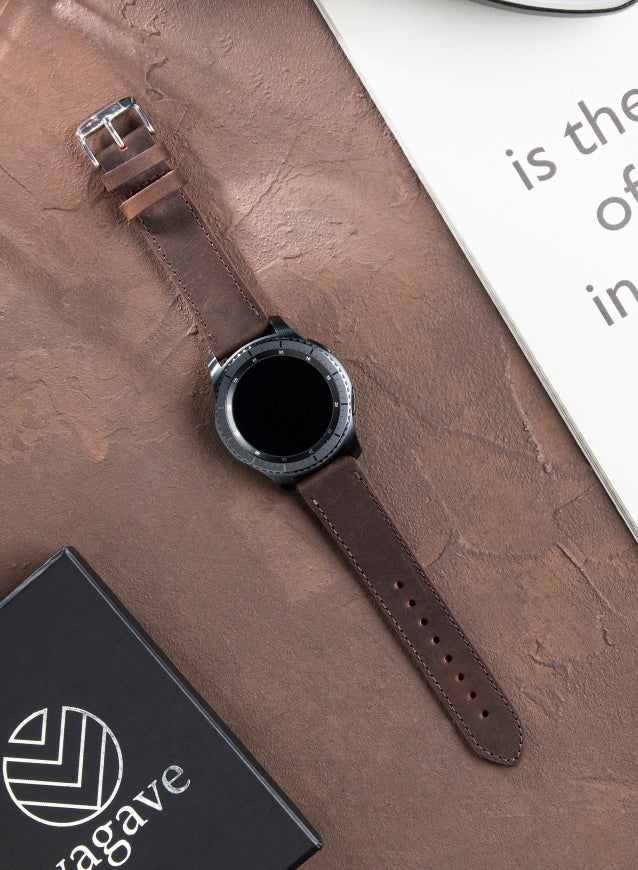 Classic Watch Crazy Leather Strap - Brown