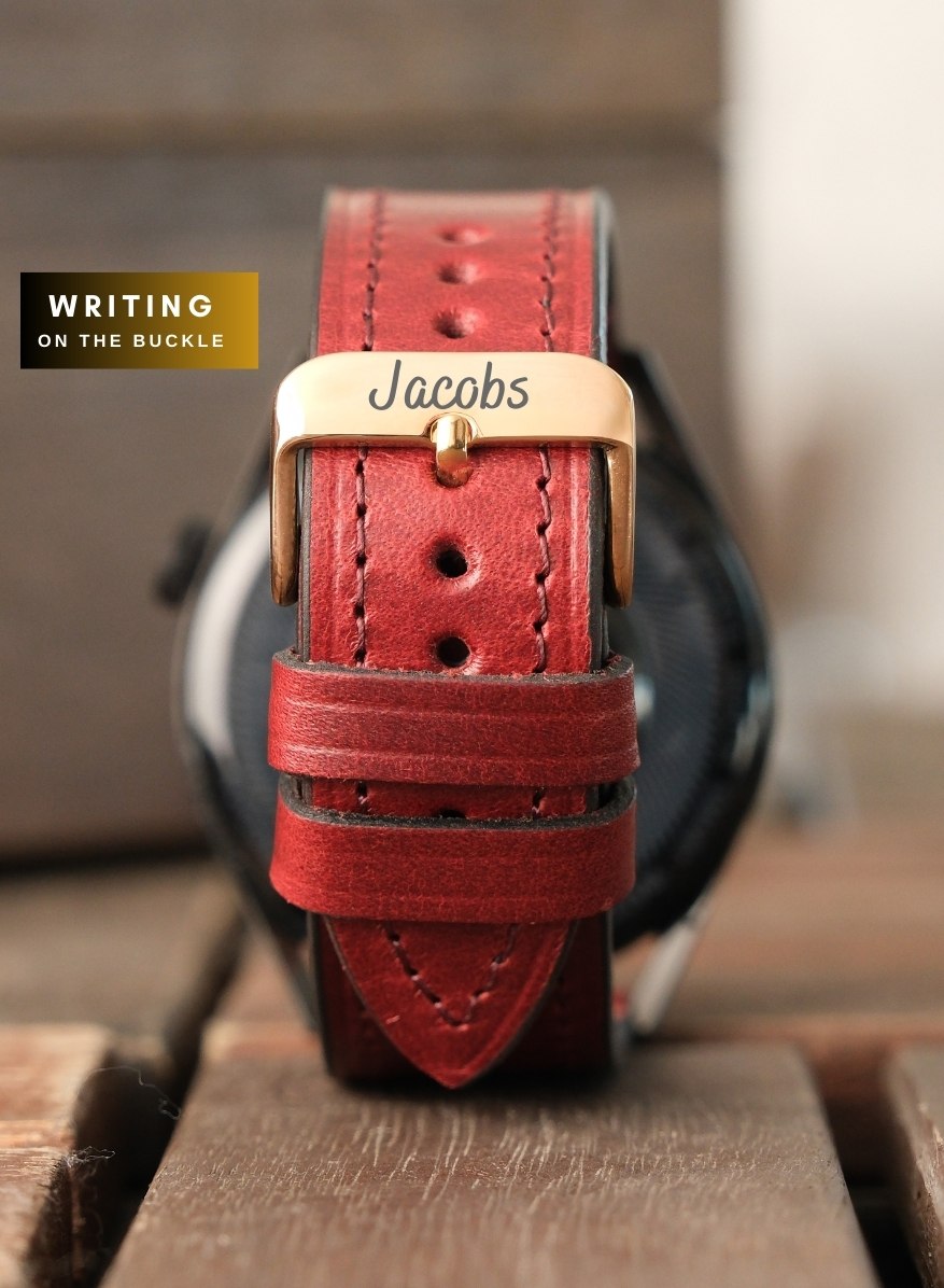 Classic Watch Buttero Leather Strap - Burgundy