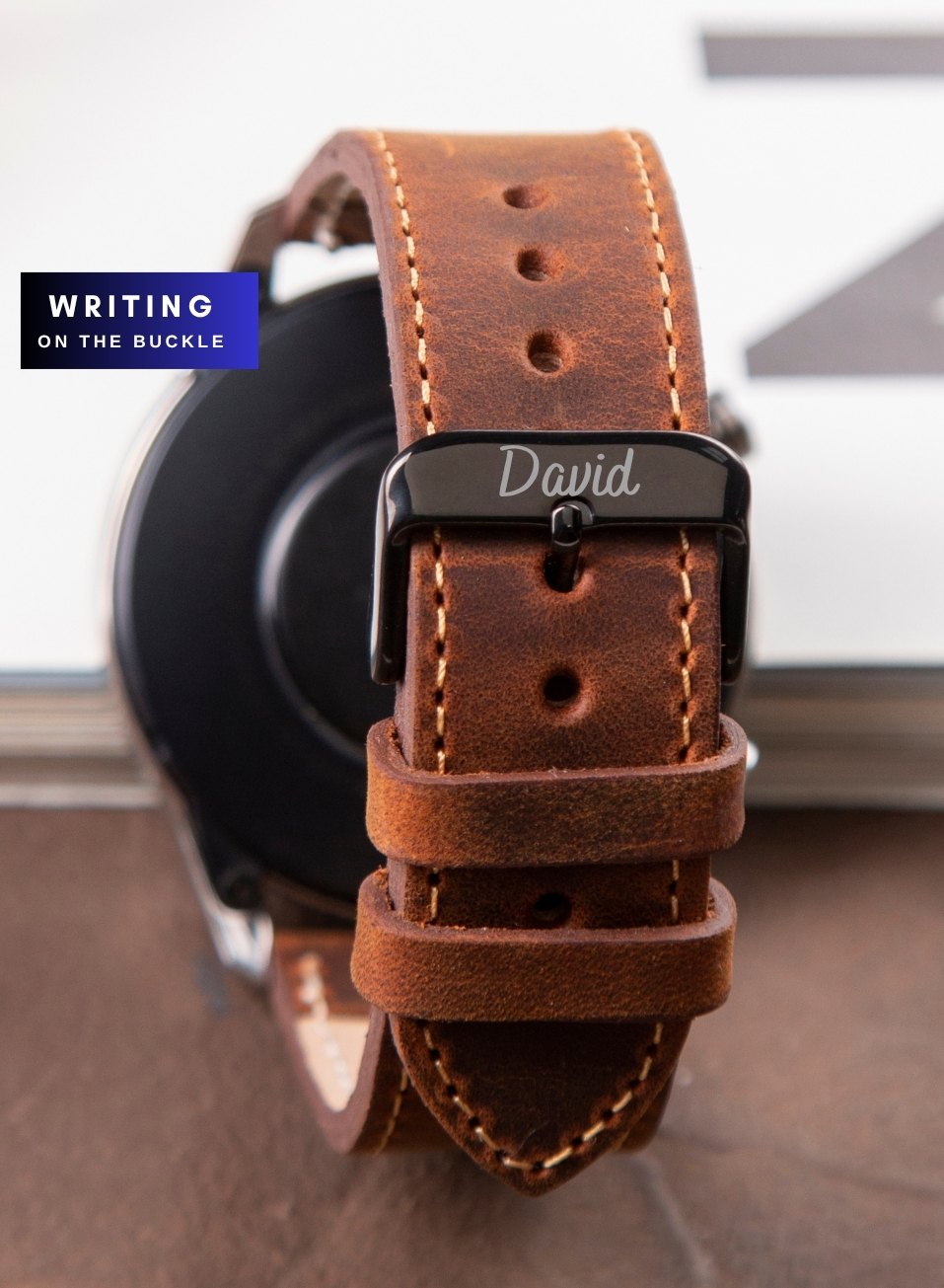 Classic Watch Crazy Leather Strap - Tan