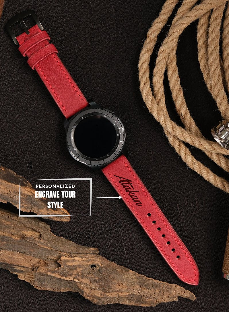 Classic Watch Tiana Leather Strap - Red