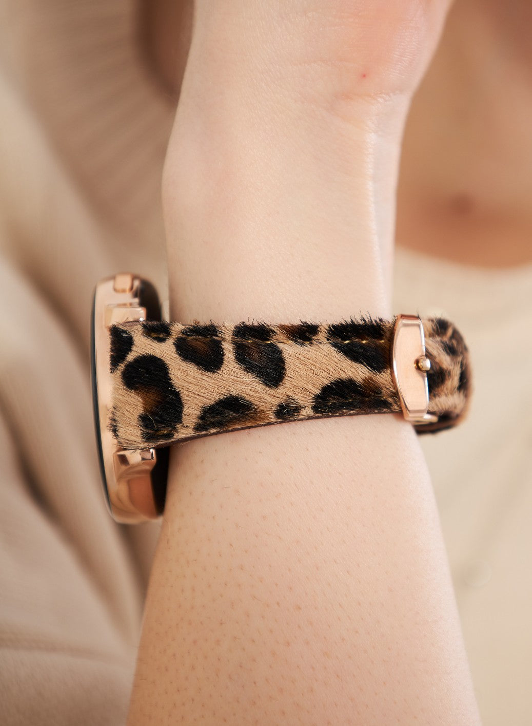 Samsung Watch Vadiva Women Leather Strap - Brown Leopar