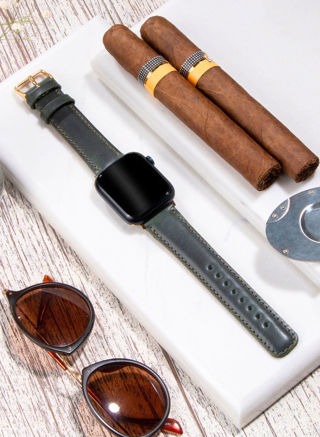 Apple Watch Fullup Leather Strap - Green