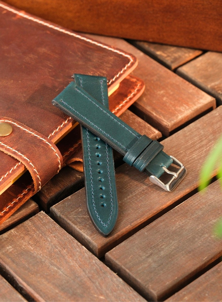 Classic Watch Buttero Leather Strap - Blue