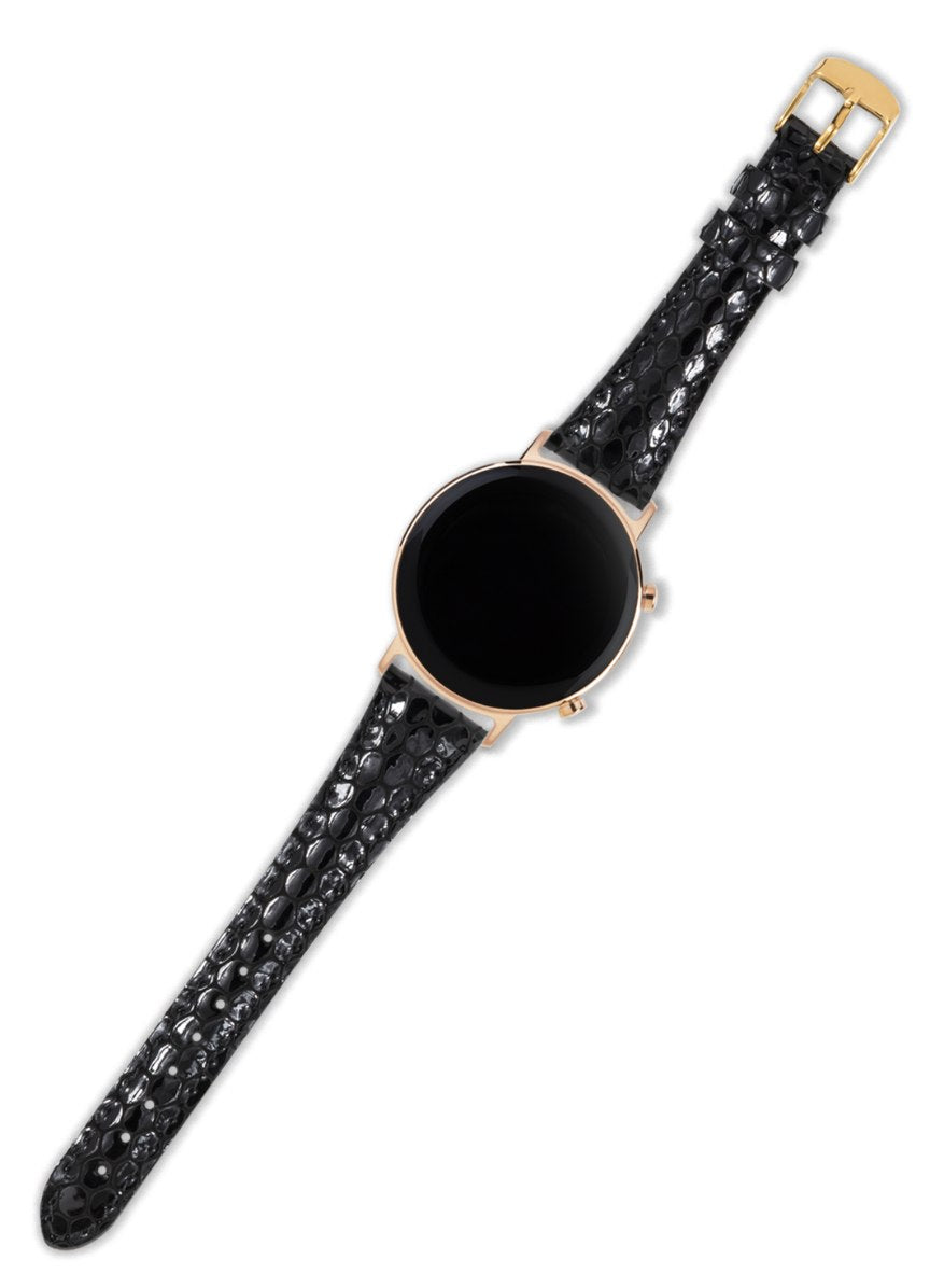 Samsung Watch Crop Women Leather Strap - Black