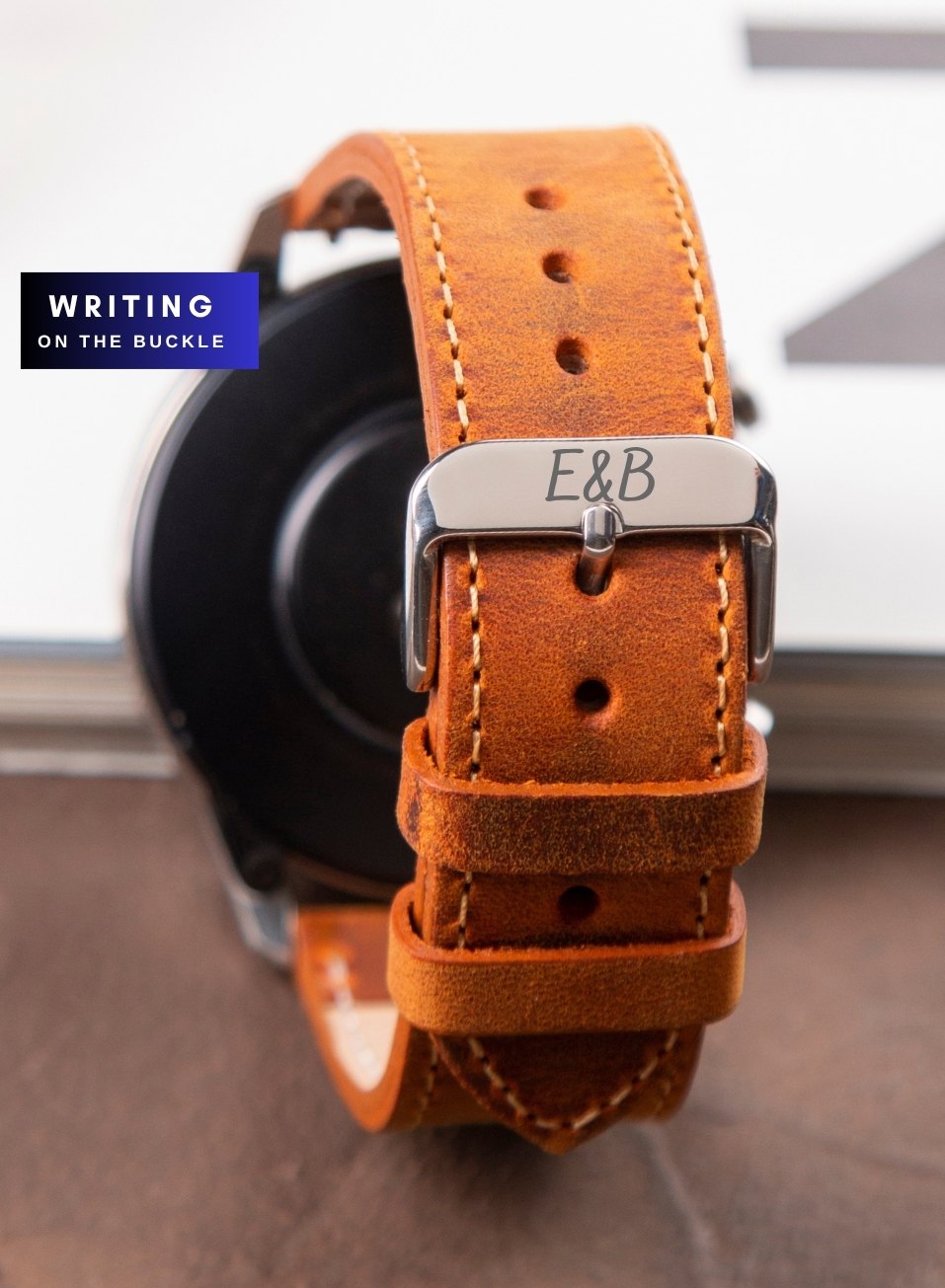 Classic Watch Crazy Leather Strap - Camel