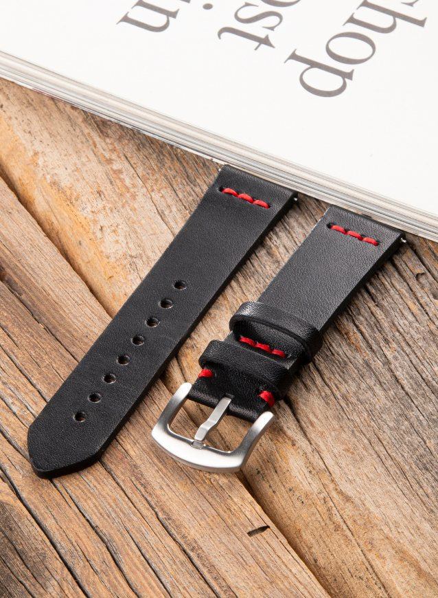 Classic Watch Musap Leather Strap - Black